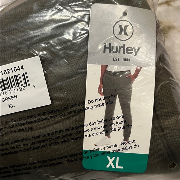NWT Hurley Men Fleece Jogger GREEN - size XL - cozy winter comfy - Picture 9 of 10